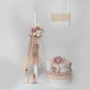 Σετ βάπτισης για κορίτσι Boho μακραμέ E400 Σετ βάπτισης για κορίτσι Boho μακραμέ E400