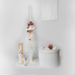 Σετ βάπτισης λουλούδια κορώνα E414 Σετ βάπτισης λουλούδια κορώνα E414