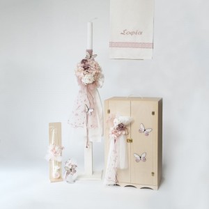 Σετ για βάπτιση πεταλούδες λουλούδια E415 Σετ για βάπτιση πεταλούδες λουλούδια E415