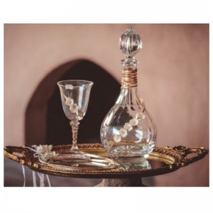 Σετ κουμπάρου με μεταξωτά λουλούδια lev939a