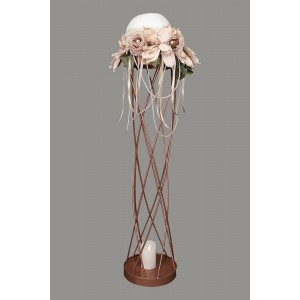 Κηροστάτης γάμου μεταλλικός ροζ χρυσό lv-fr1604