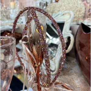 Στέφανα γάμου οικονομικά ροζ χρυσό κρύσταλλα