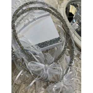 Στέφανα γάμου οικονομικά κρύσταλλα ασημί