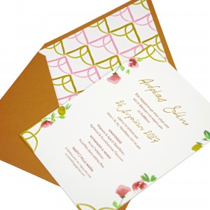  Προσκλητήριο Γάμου Λουλούδια   MM425.016