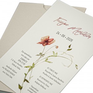  Προσκλητήριο Γάμου Λουλούδια MM425.057