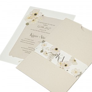  Προσκλητήριο Γάμου Λουλούδια MM425.059